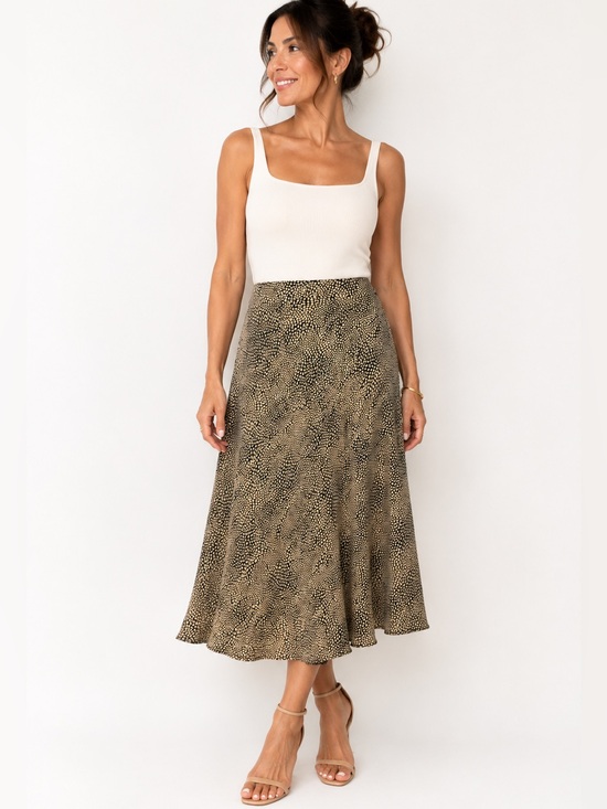 re:named Dresses & Skirts - Re:named Printed Bias Cut Midi Skirt Women’s